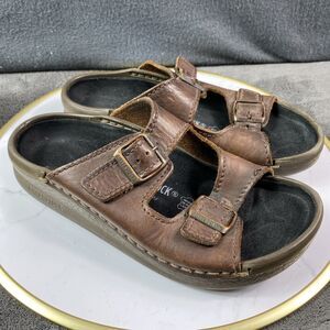 Birkenstock Sandals Women’s 39 Mens 37 Tatami Arizona Removable Cork Sole Brown